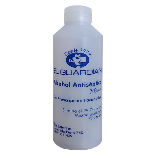 ALCOHOL 70% 240ML (EL GUARDIAN)